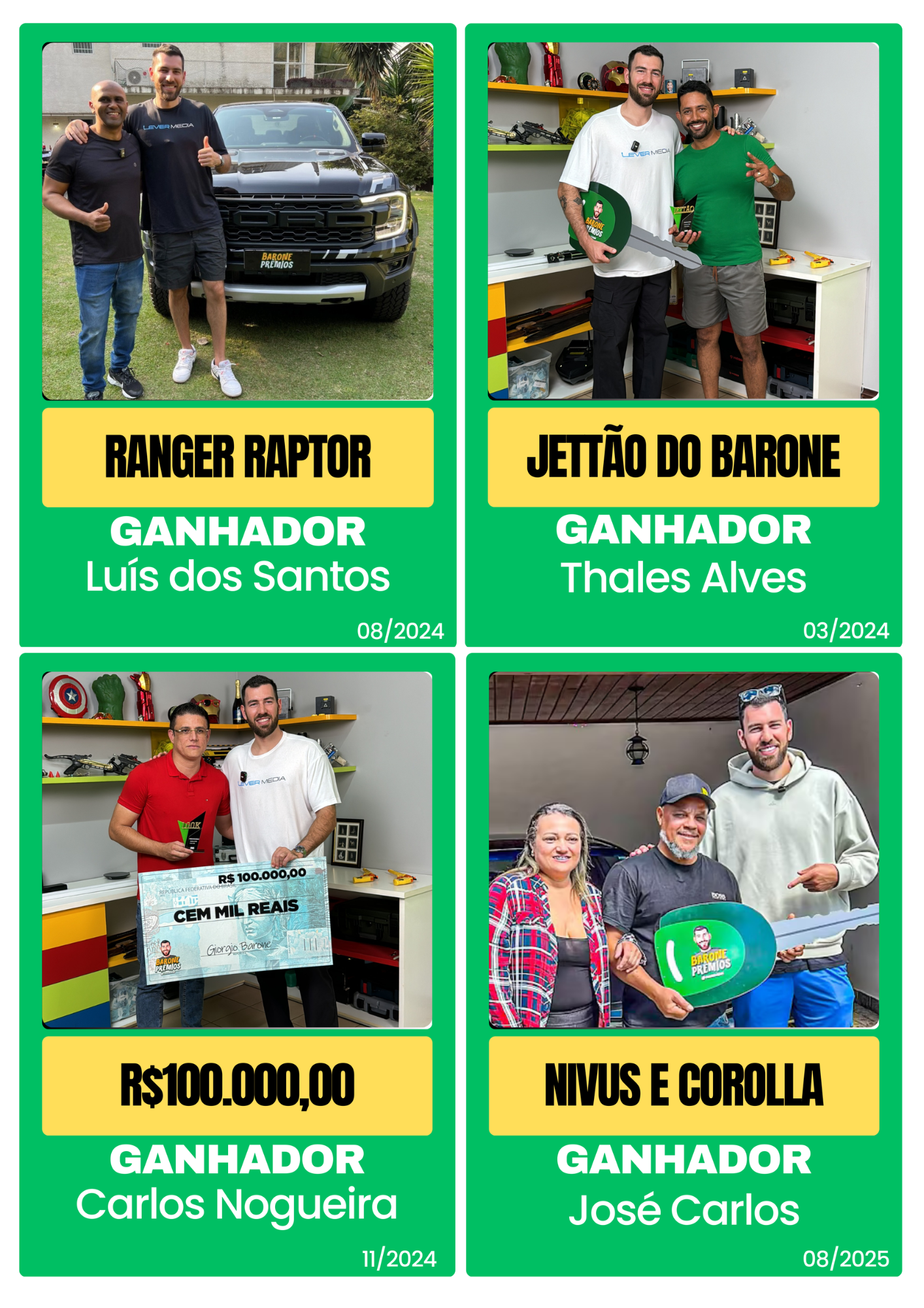 Ganhadores reais Barone Prêmios 3